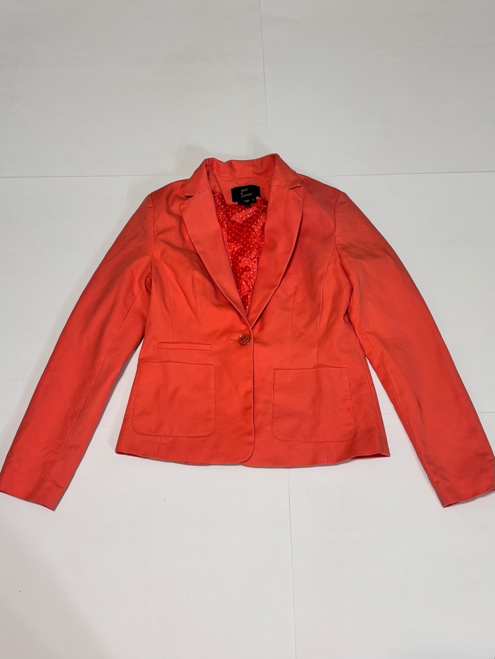 Jules & Leopold Coral Single-Button Blazer